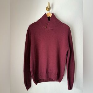 Jos. A. Bank Men’s Burgundy Shawl Collar Cotton Sweater size L